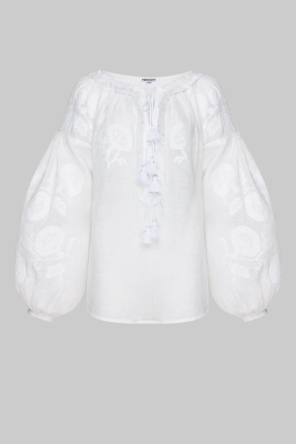 White Lilly embroidered blouse