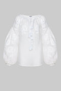 White Lilly embroidered blouse