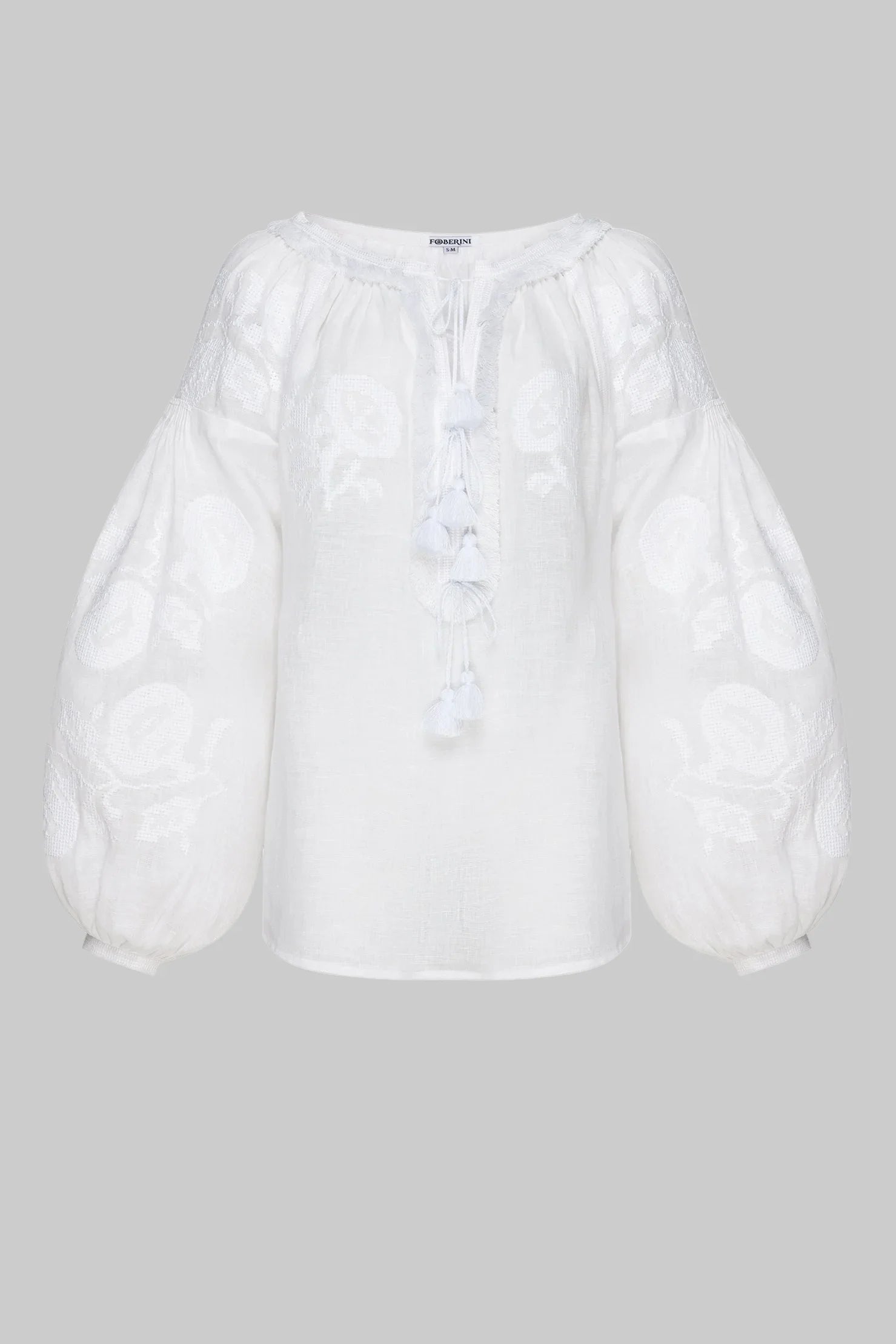 White Lilly embroidered blouse