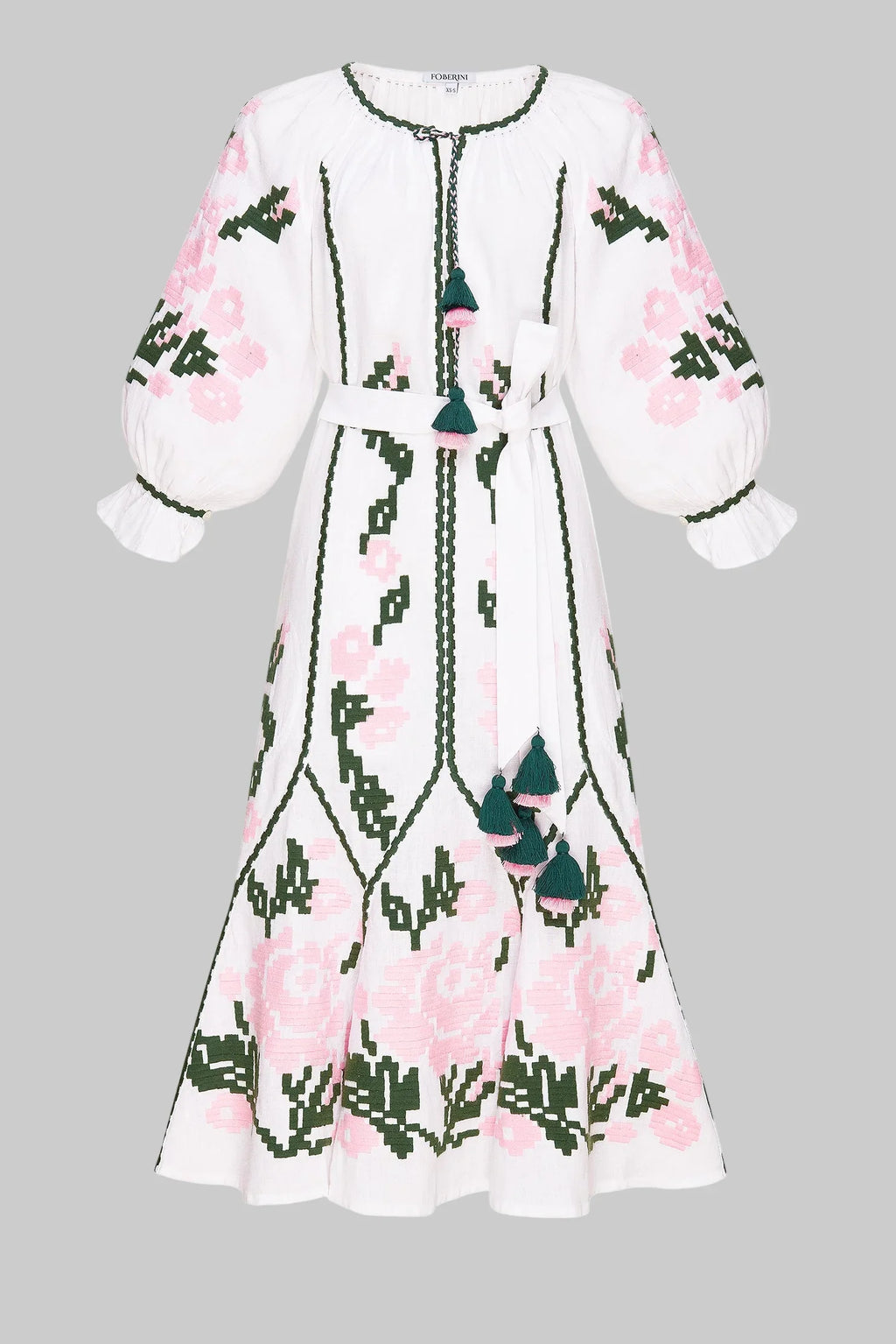 Marta midi embroidered dress