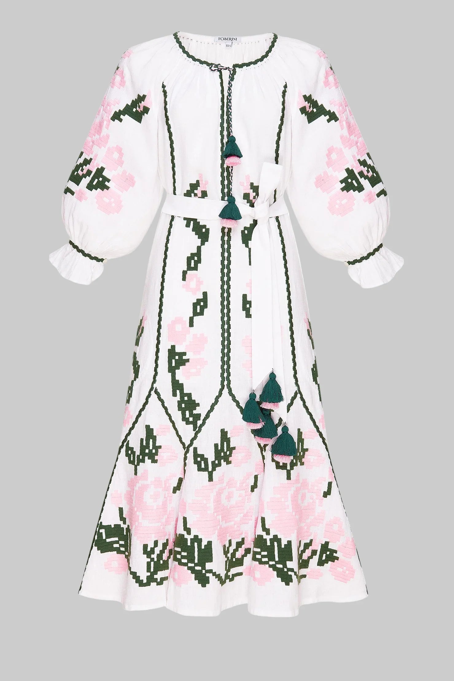 Marta midi embroidered dress