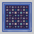 The story of the snowflakes wool and cashmere scarf in blue