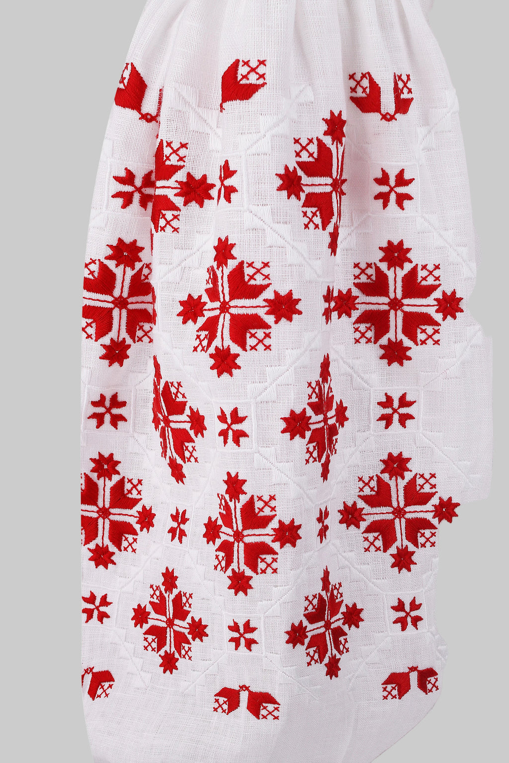 Embroidered Midi Dress Olesya – Traditional Handmade Dress with Artisan Embroidery