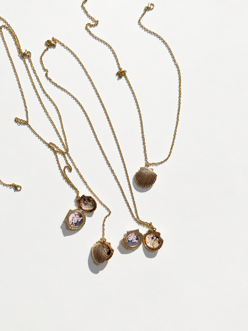 Katerini Mou Adjustable Shell Locket Necklace