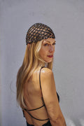 Katerini Mou X Sorina Fredholm Black crochet beanie Marbella