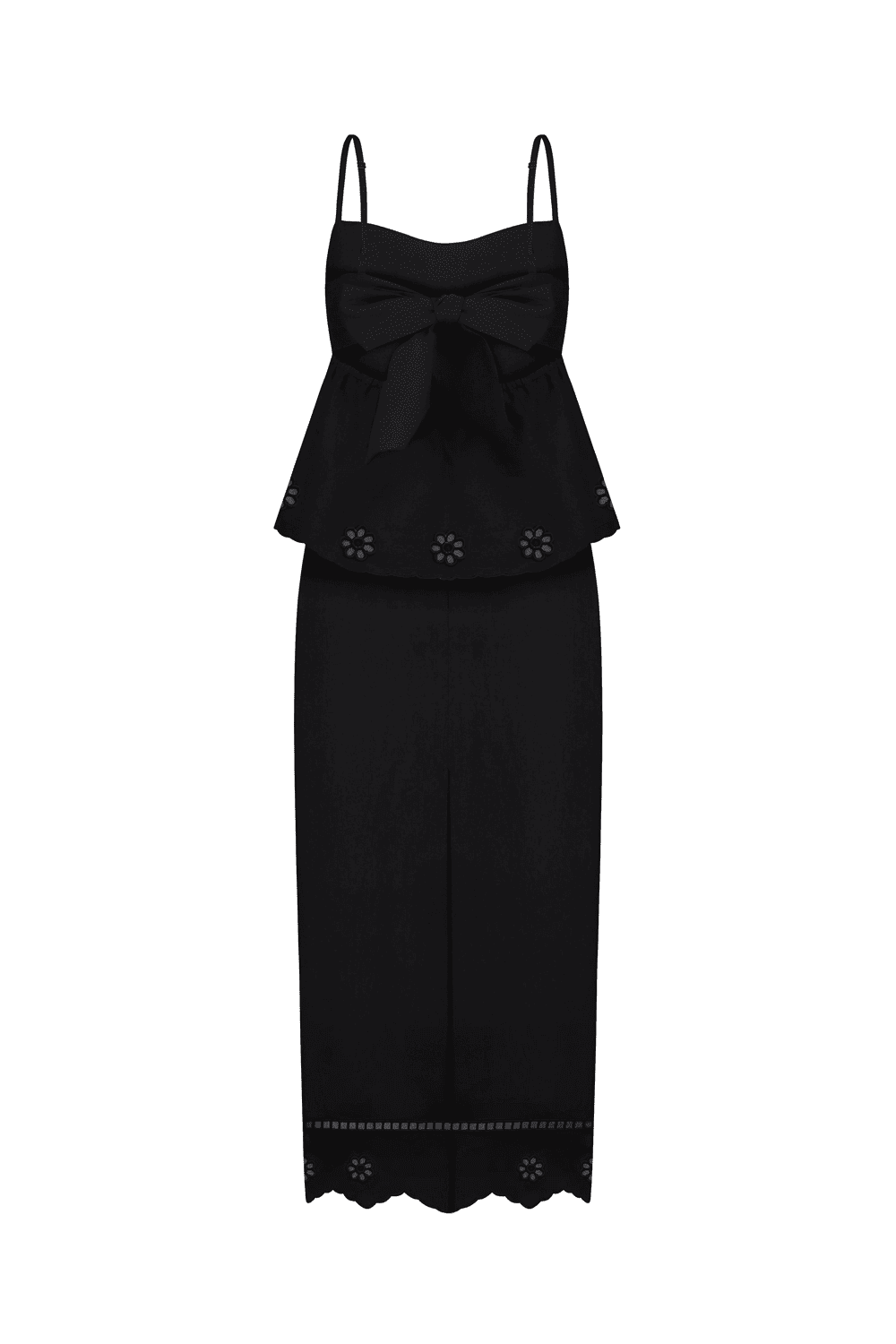 Tree of life black cutwork skirt