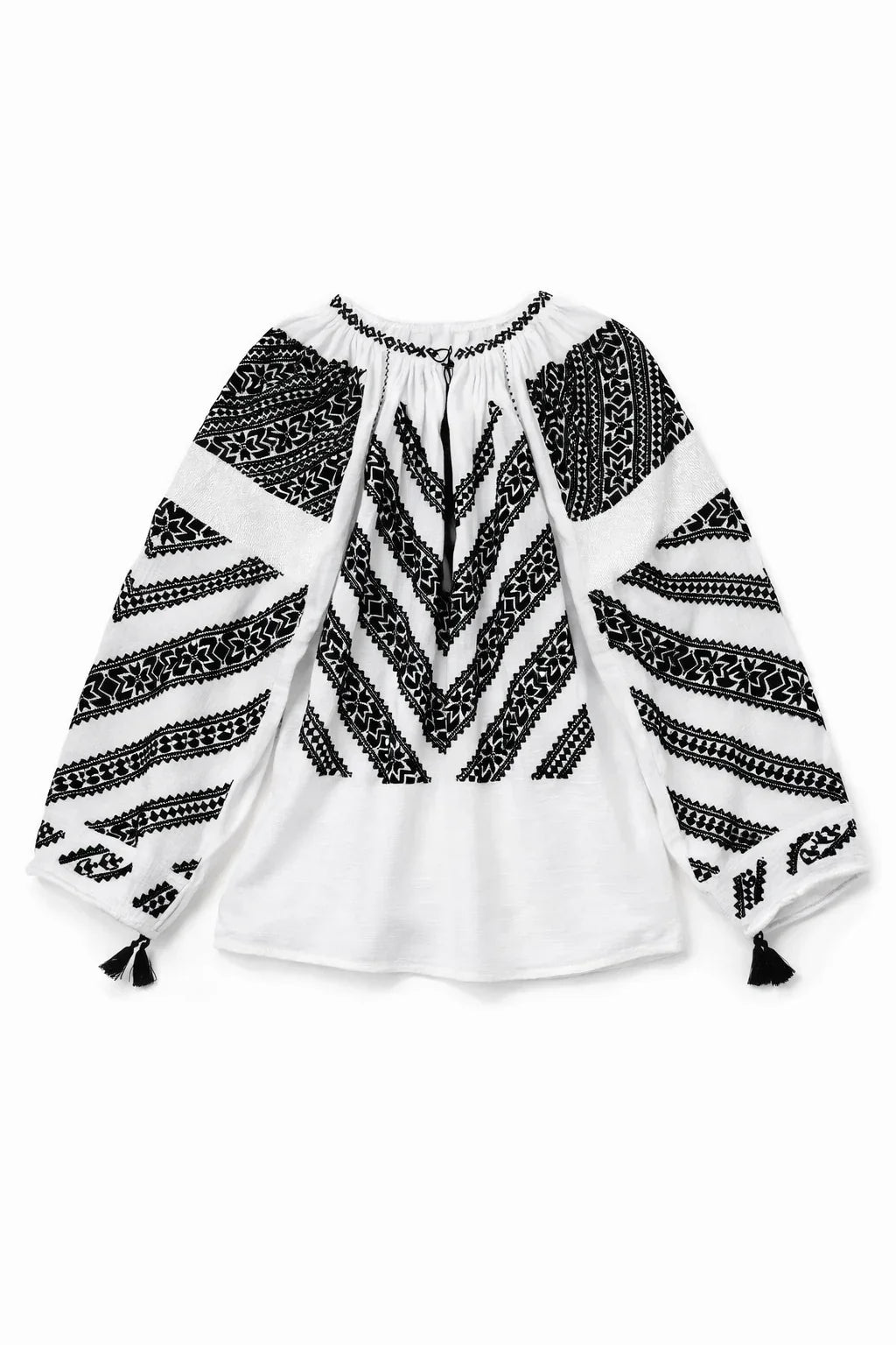 Hand-Embroidered Romanian Blouse – Model Nocturne