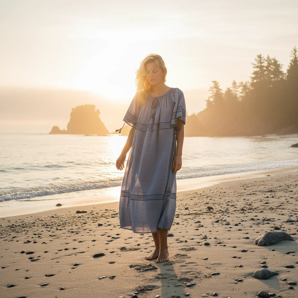Woven artisanal tunic