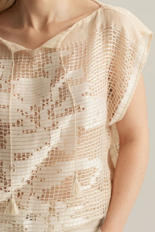 Folk Rose crochet  motif lace