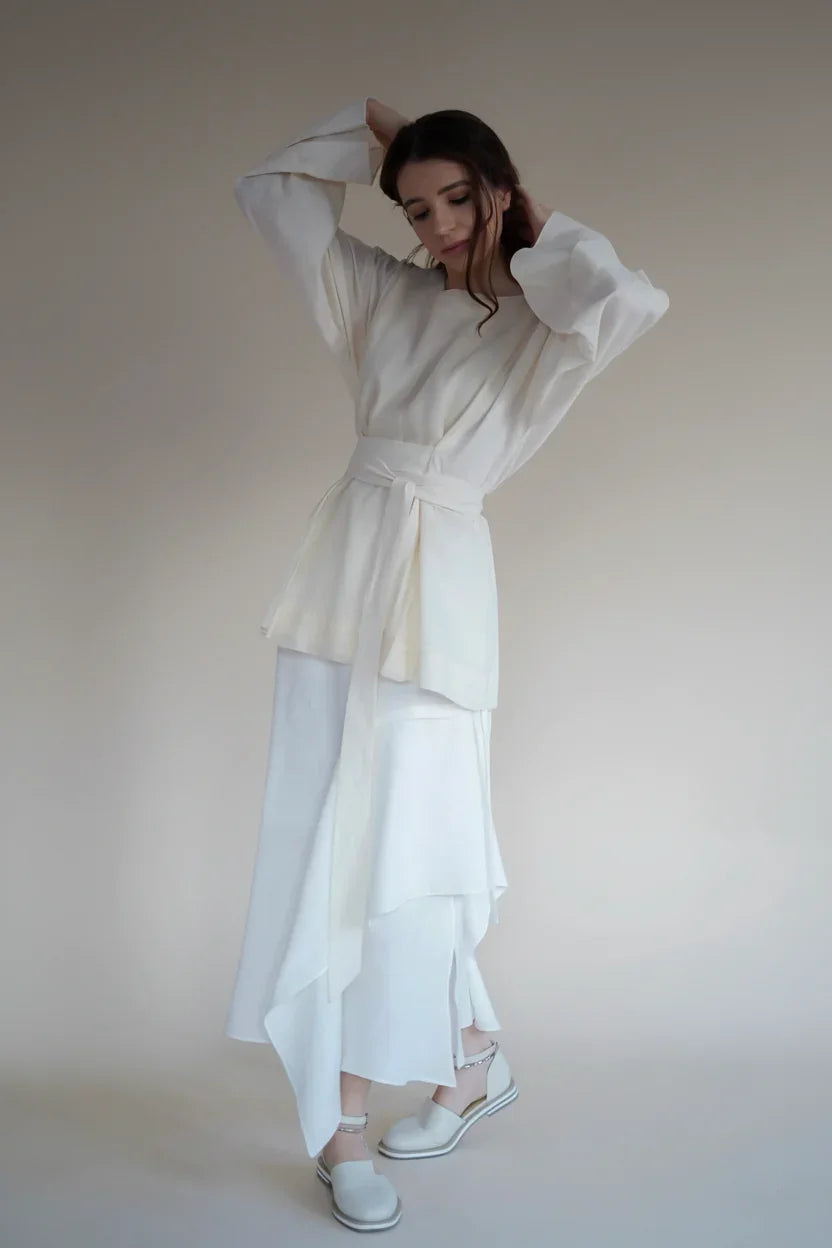 As Time Goes by organic cotton skirt in white