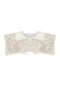 Hand-embroidered Richelieu cutwork detachable collar