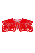 Hand-embroidered Richelieu cutwork detachable collar