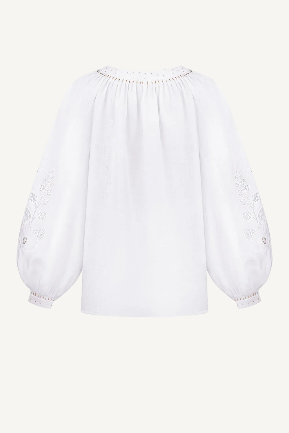 Heritage Openwork Beaded  Embroidered Blouse Mallow traditional motif