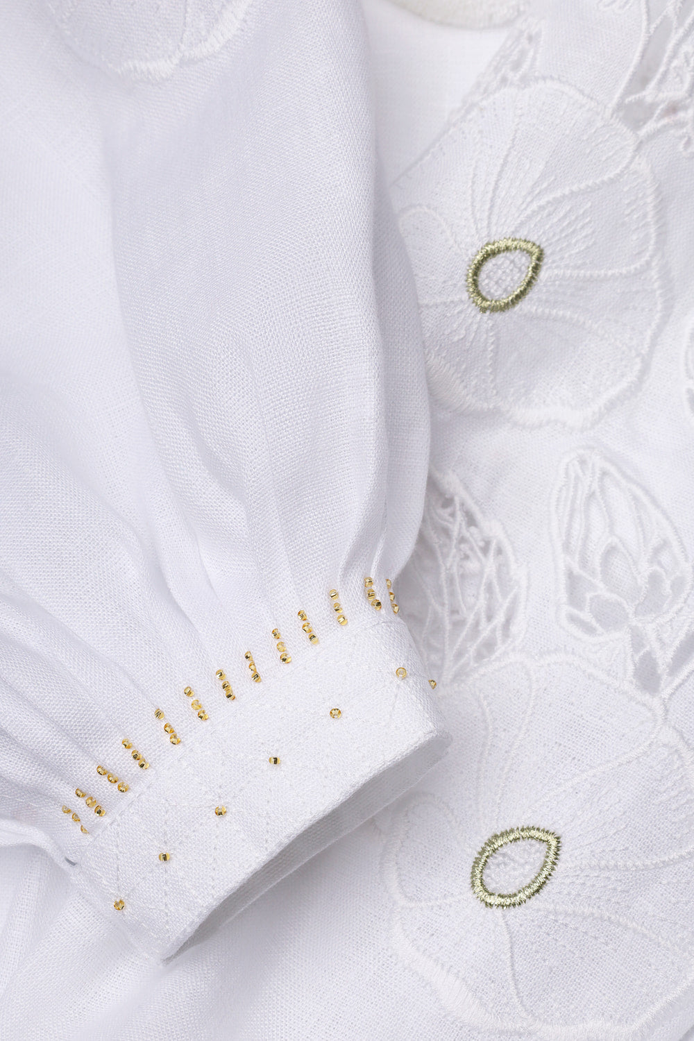 Heritage Openwork Beaded  Embroidered Blouse Mallow traditional motif