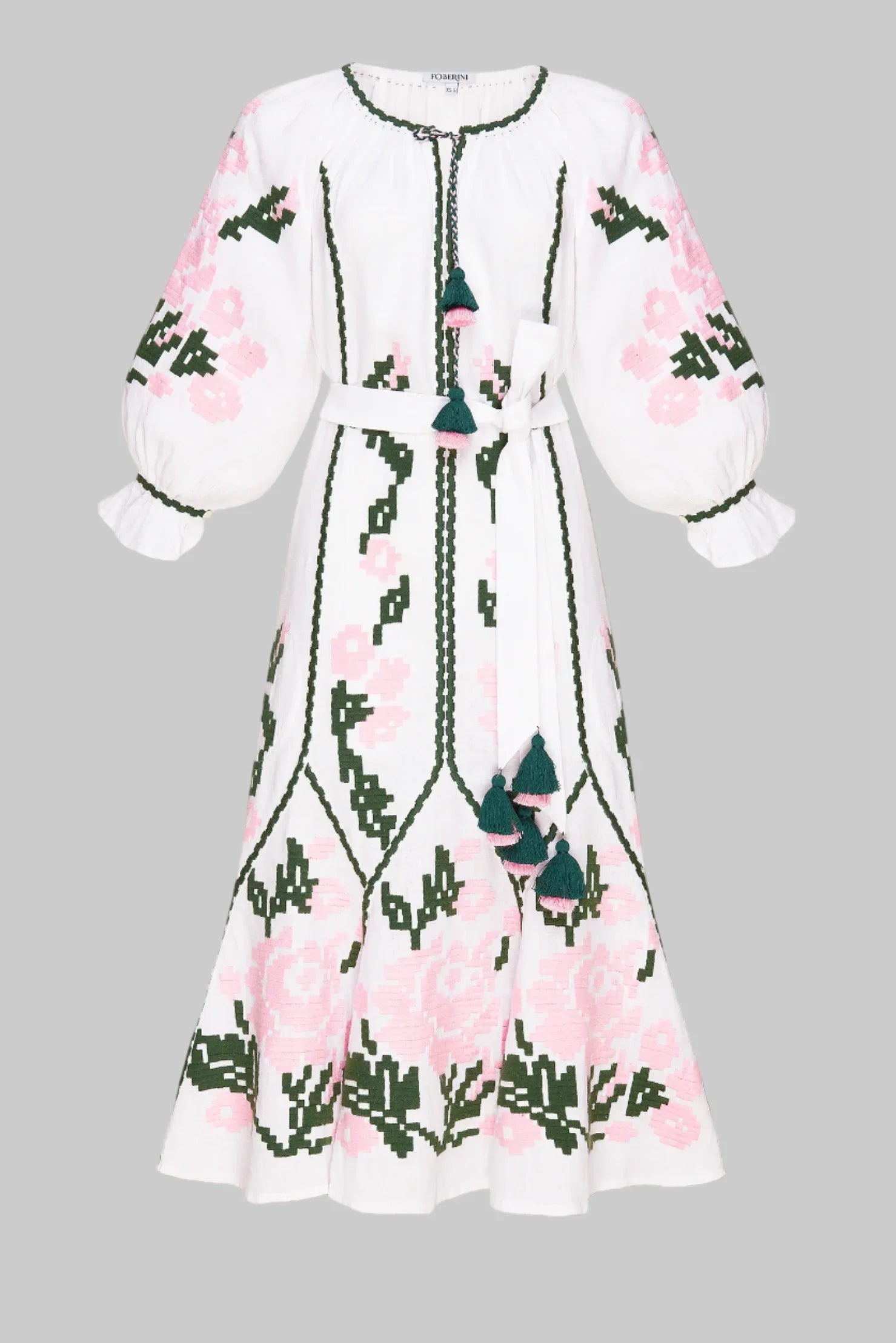 Marta midi embroidered dress