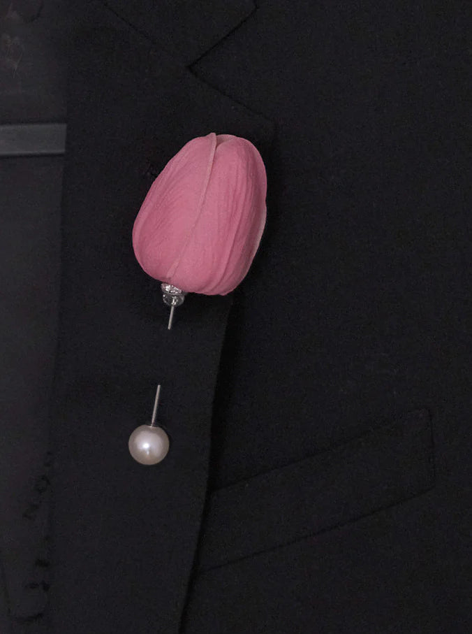 Pink Tulip Pin Brooch