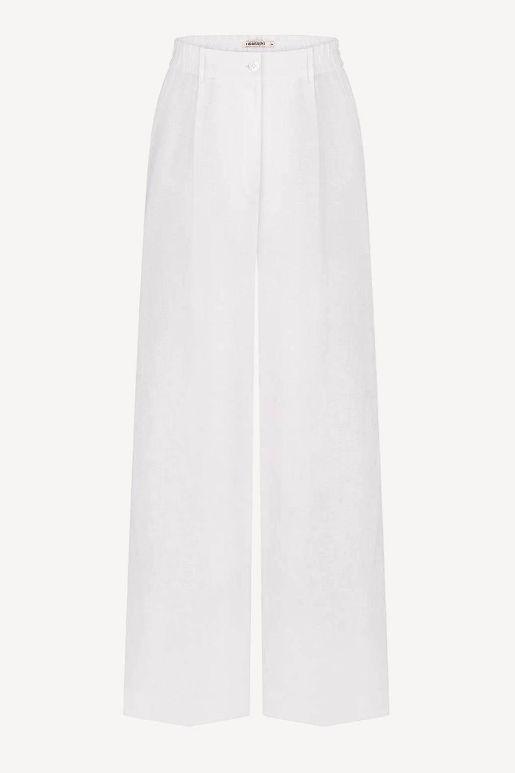 Foberini White linen palazzo trousers