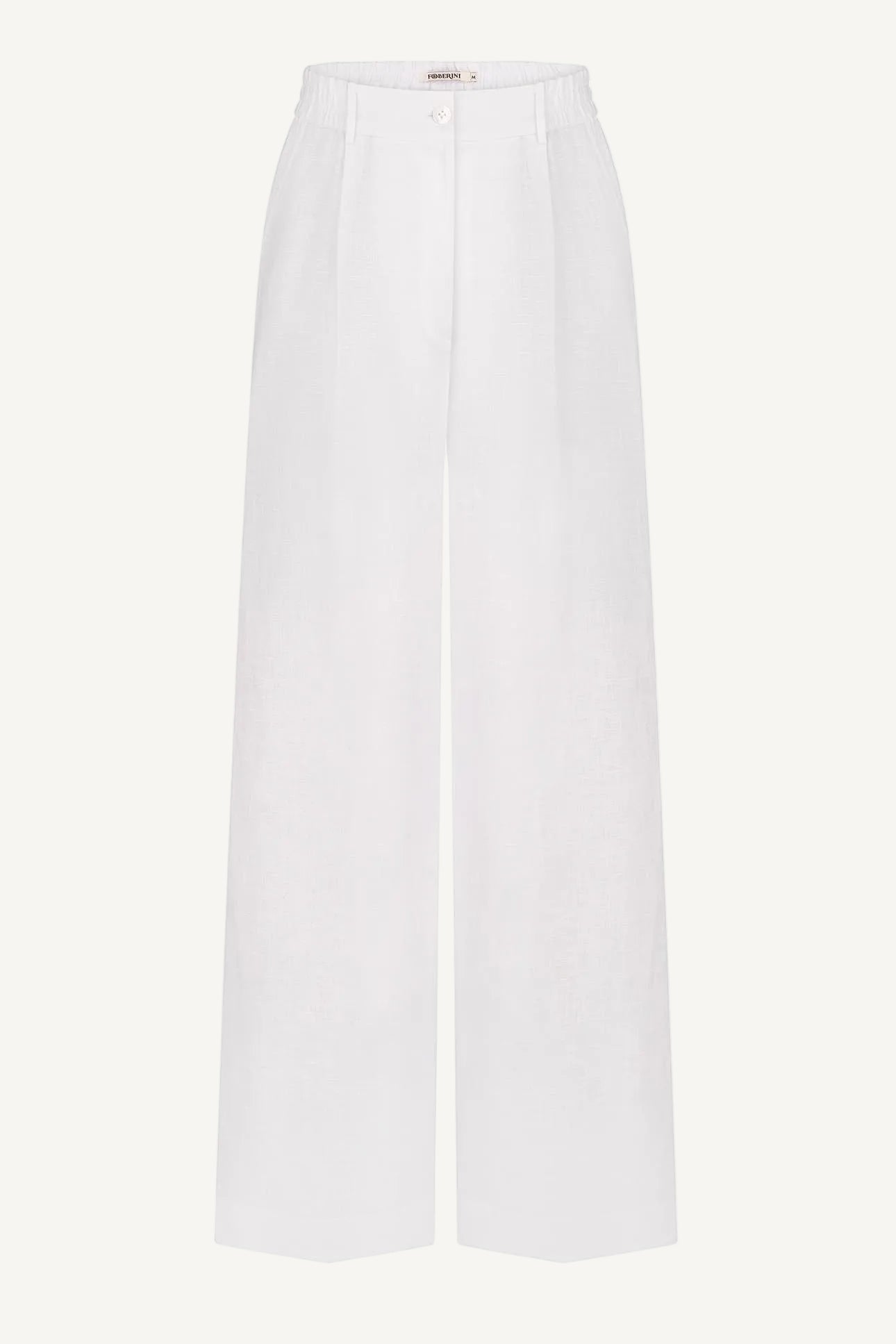 Foberini White linen palazzo trousers
