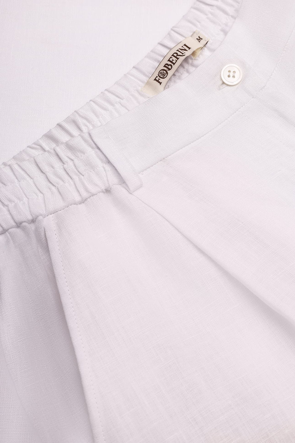 Foberini White linen palazzo trousers