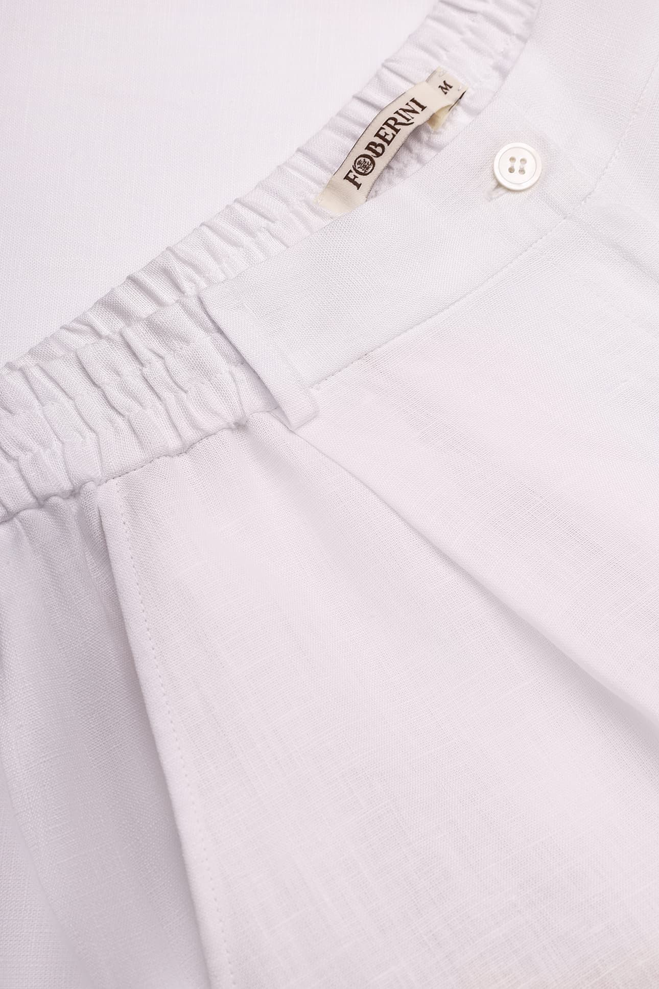 Foberini White linen palazzo trousers