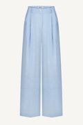 Foberini palazzo linen trousers in blue