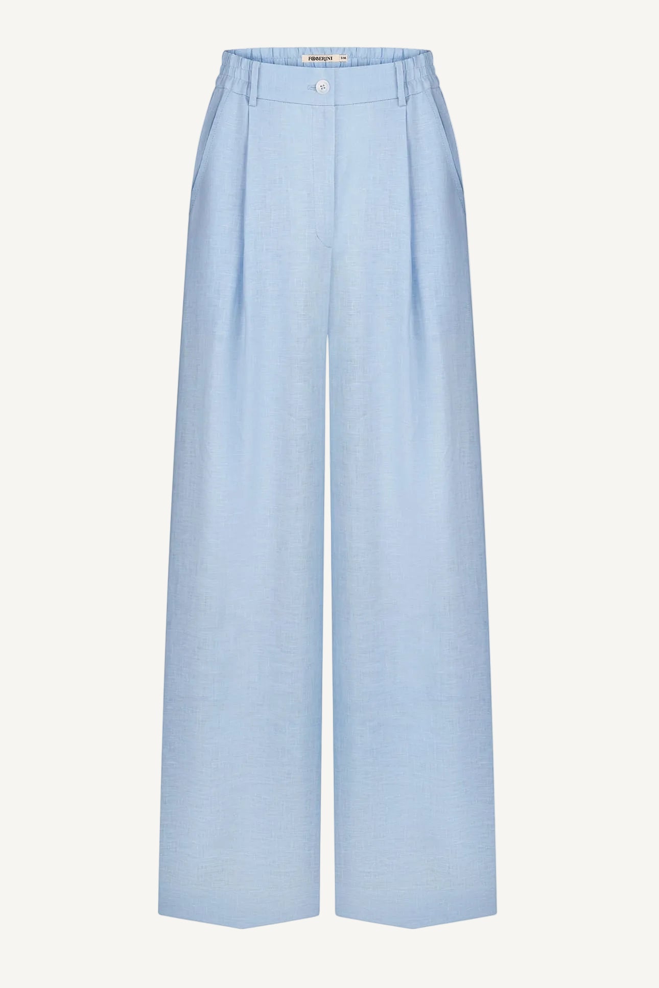 Foberini palazzo linen trousers in blue