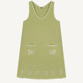 Foberini, Embroidered dress, green, linen, hand-embroidered