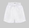 Foberini, Linen shorts, blue, linen, floral motif, handmade