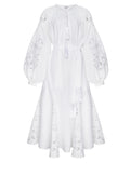 Sweetheart White Embroidered Bohemian Dress