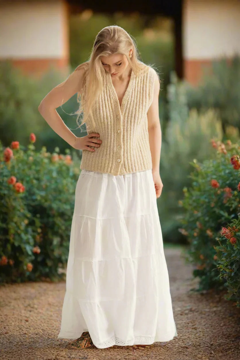 Artisan hand-knitted wool vest One of a Kind