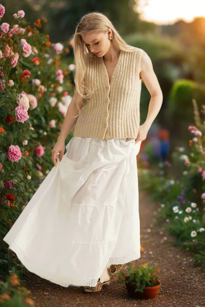 Artisan hand-knitted wool vest One of a Kind