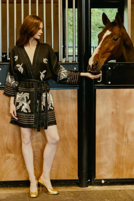 Kimono Animal Realm Negru