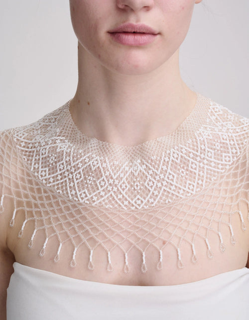 Koza Dereza, Necklace, white, handmade