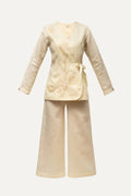 Ivory linen suit hand embroidered Magnolia My Sleeping Gypsy