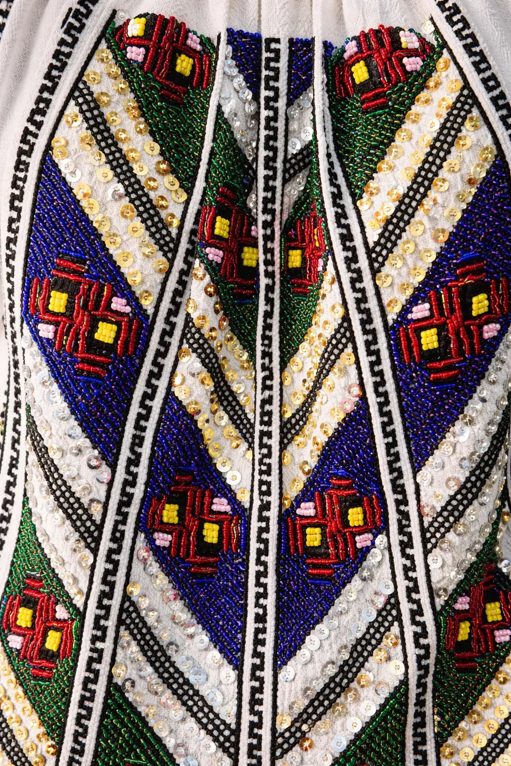 The Beaded Romanian Blouse - Bugle Beads & Sequins