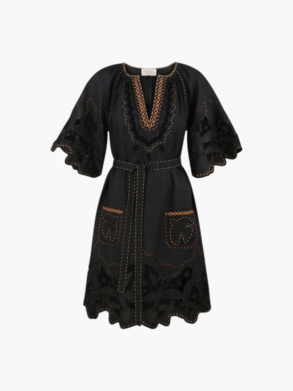 Flying Home Black Richelieu Dress