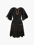 Flying Home Black Richelieu Dress
