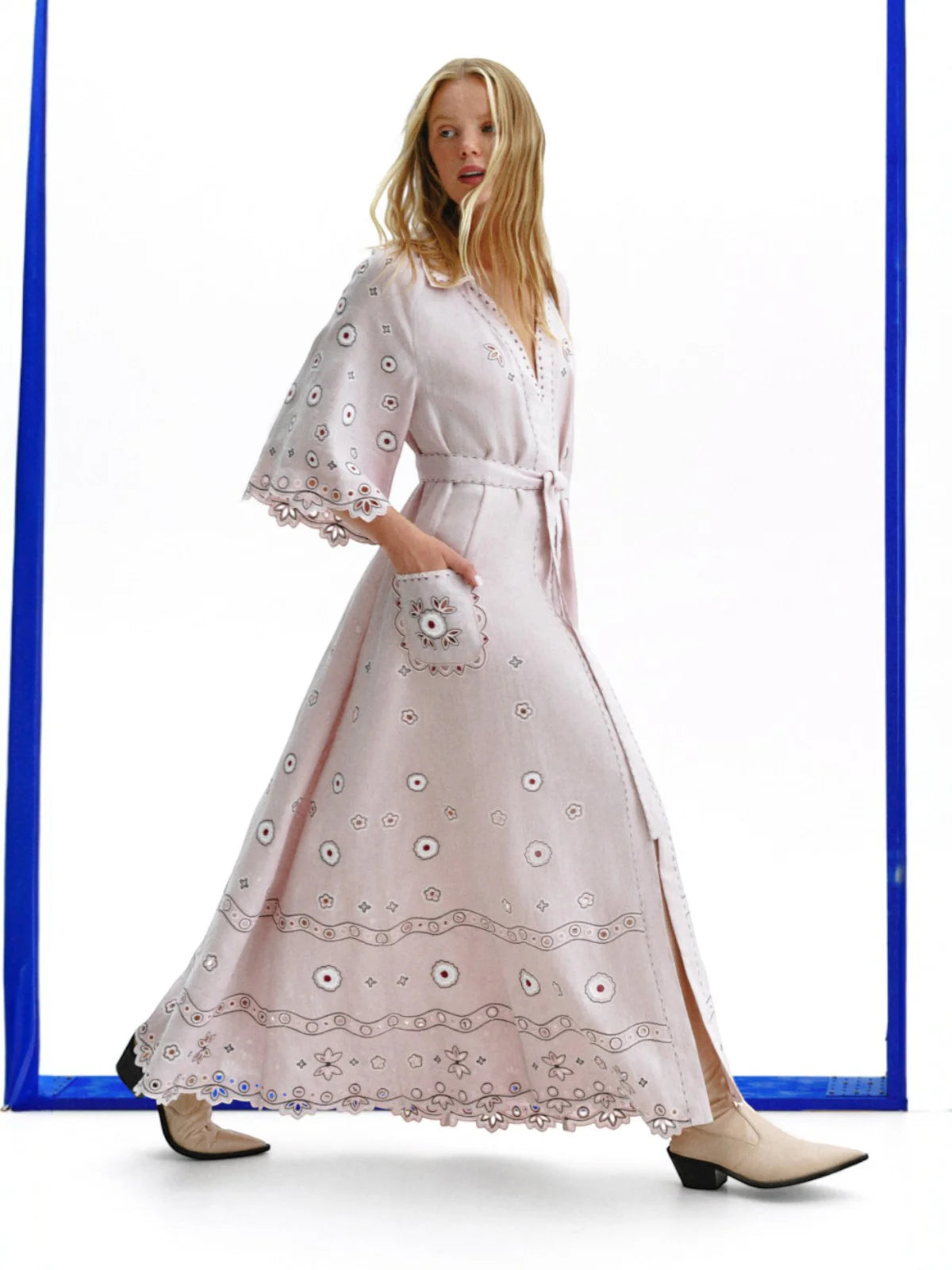 Glass House Maxi Dress in Powder Pink
