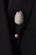 Tulip Lapel Pin White