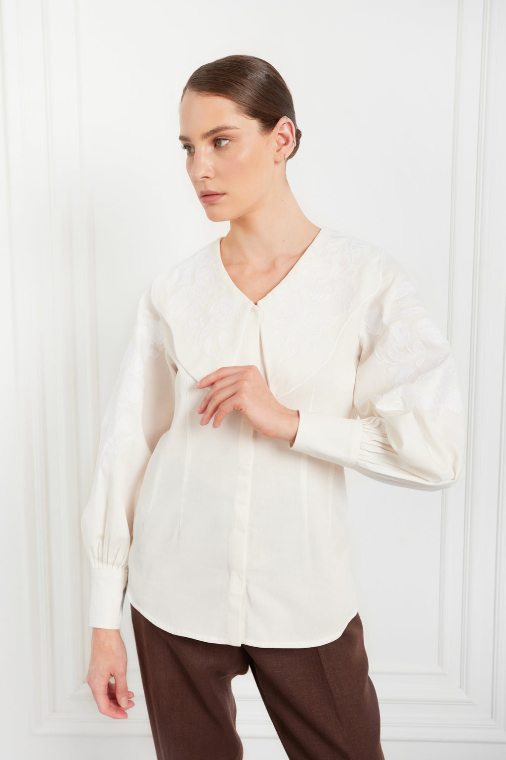 History Embroidered Blouse