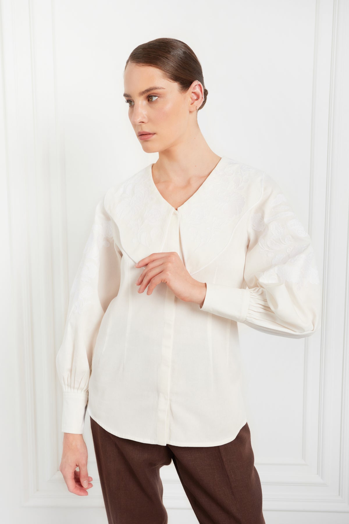 History Embroidered Blouse