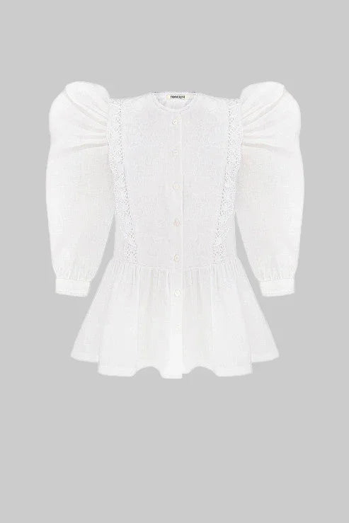 Bluza din in motivul Arborele Vieții