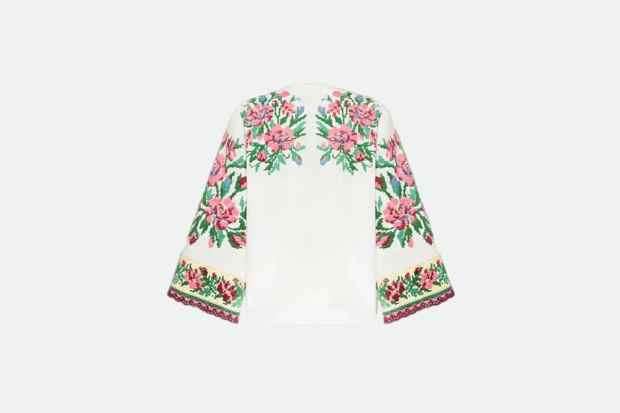 Floral-patterned Ukranian Blouse