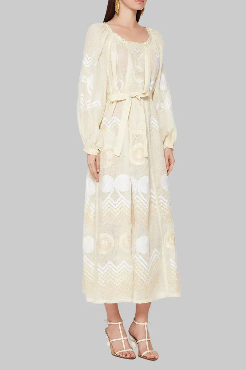 Rochie maxi Gaia Ivoire