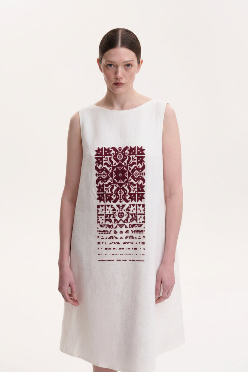 embroidered pattern dress