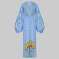 Rochie kimono Oasis brodata cu chihlimbar