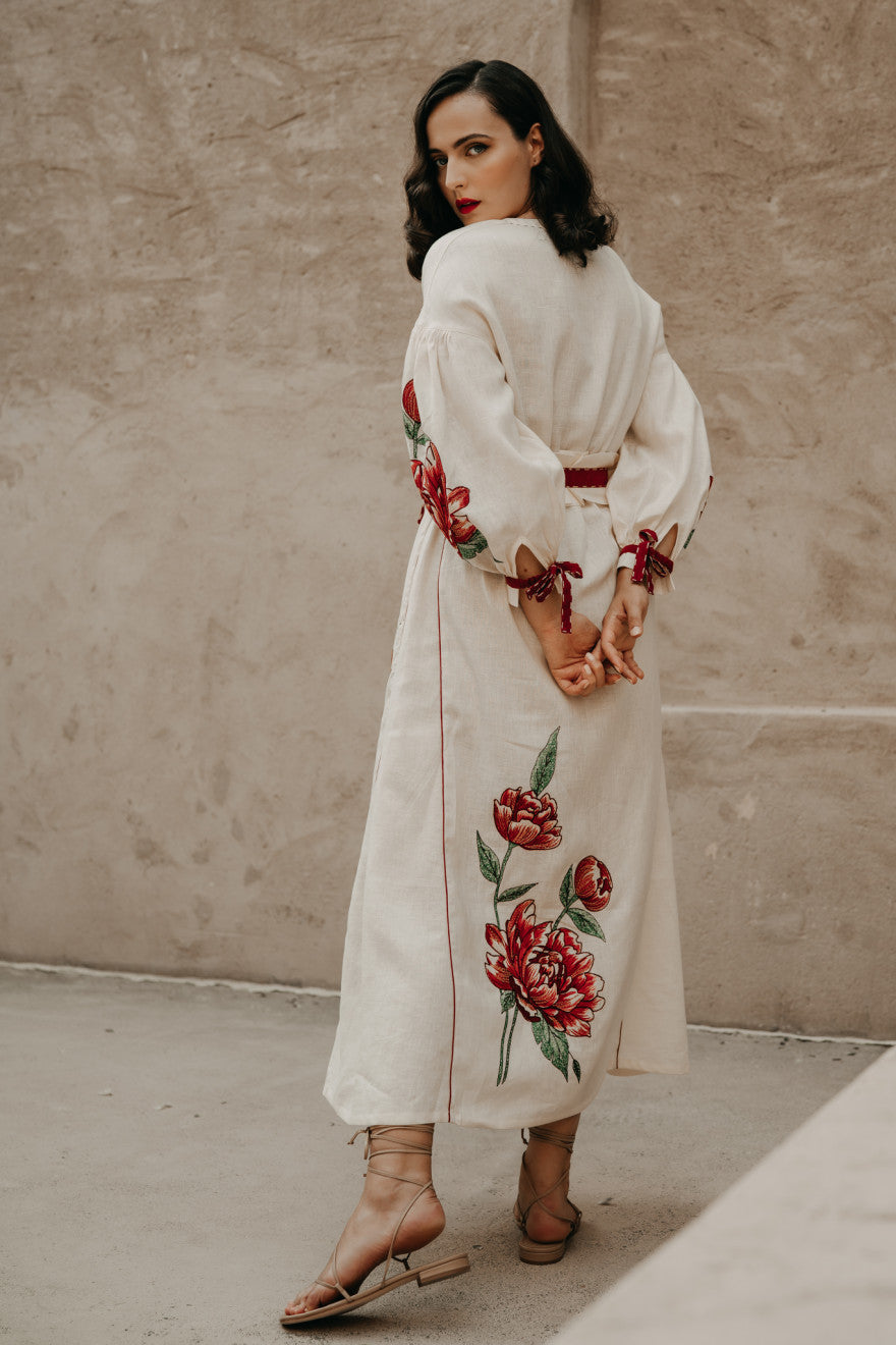 The Peony Dress in Yvory